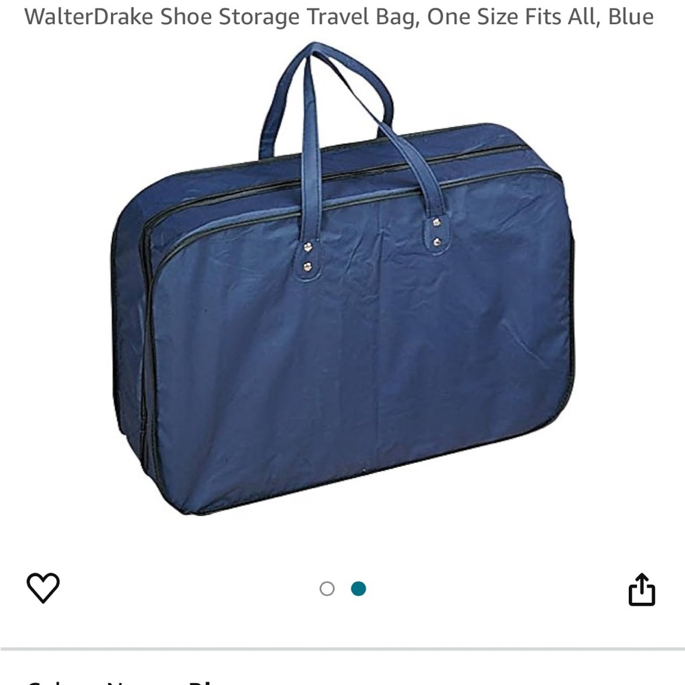 Shoe storage organizer travel bag with compartments and handle